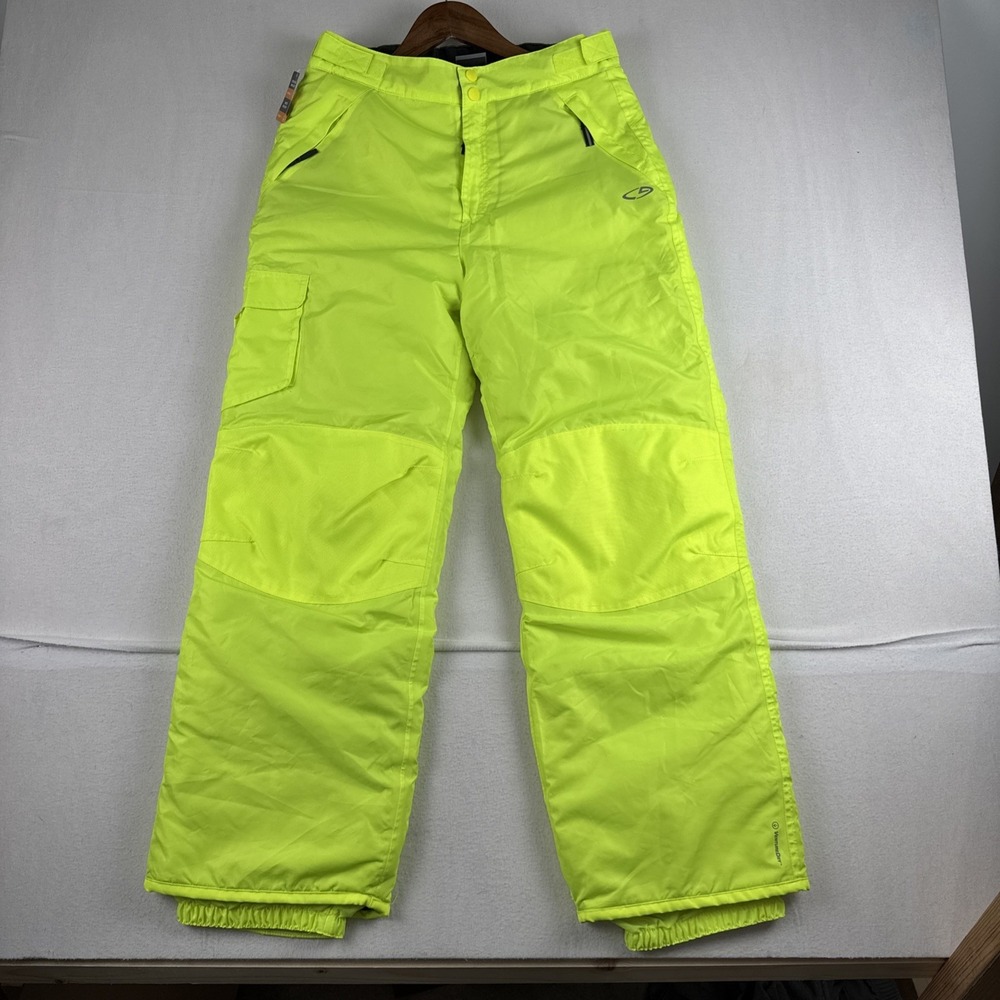 New! Champion boys neon green snow ski pants 16–18 XL water resistant warm 30*29